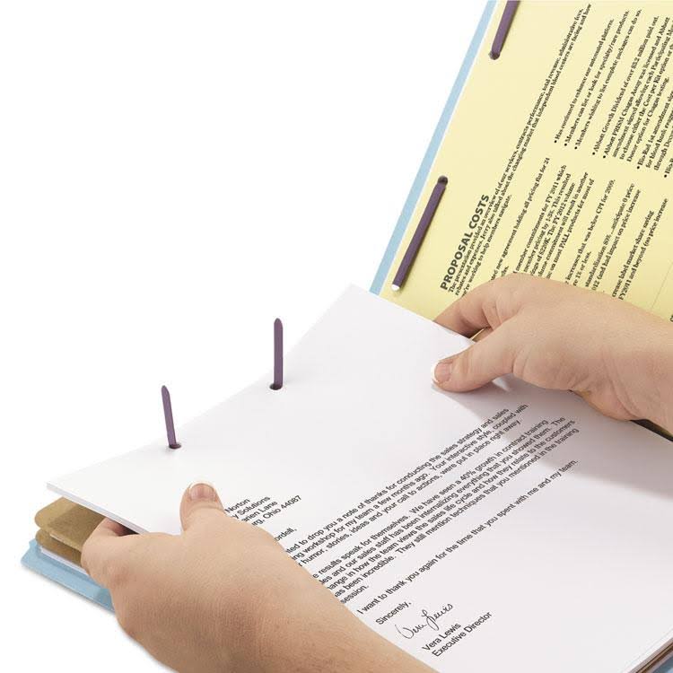 Blue Legal Six-Section Pressboard Classification Folders 10/Box V596