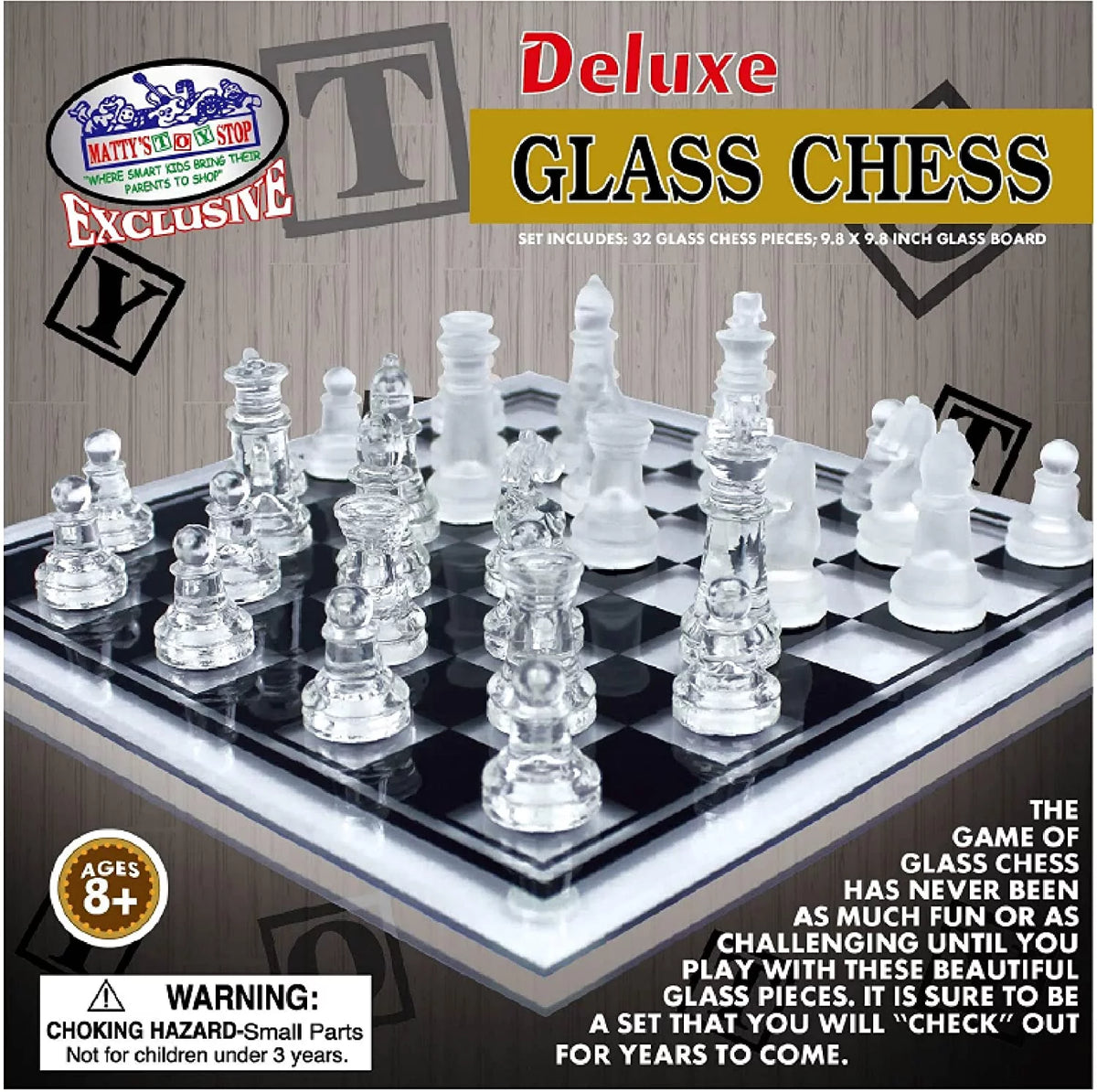 Small Glass Chess Set L2119