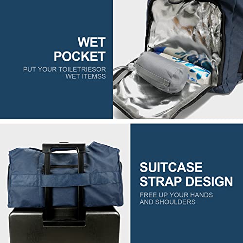 Waterproof Sports Travel Duffel Bag with Wet Pocket & Shoes Compartment C26339