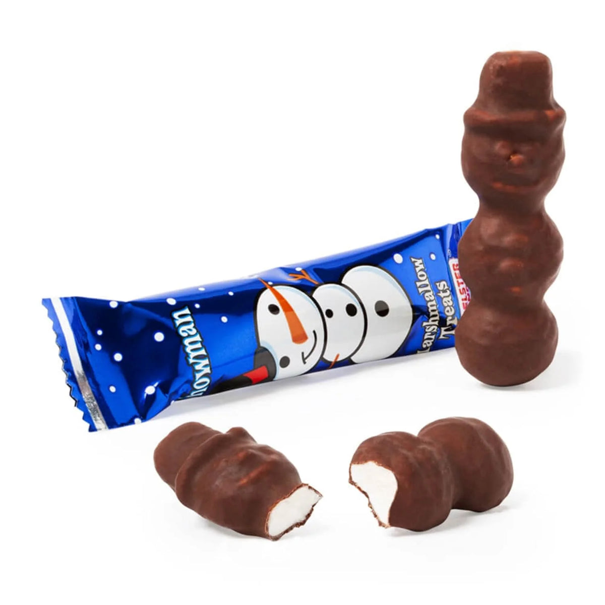 2 Pack 1.87 oz Chocolate Covered Marshmallow Snowmen V435