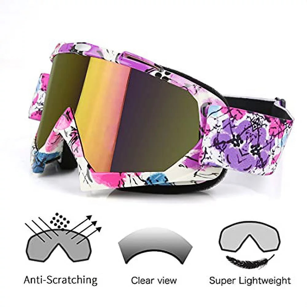 Pink Motocross Motorcycle Goggles K3308