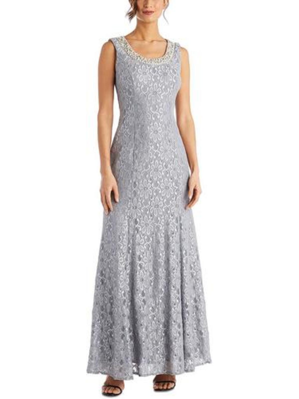Lace Embellished Evening Dress M239