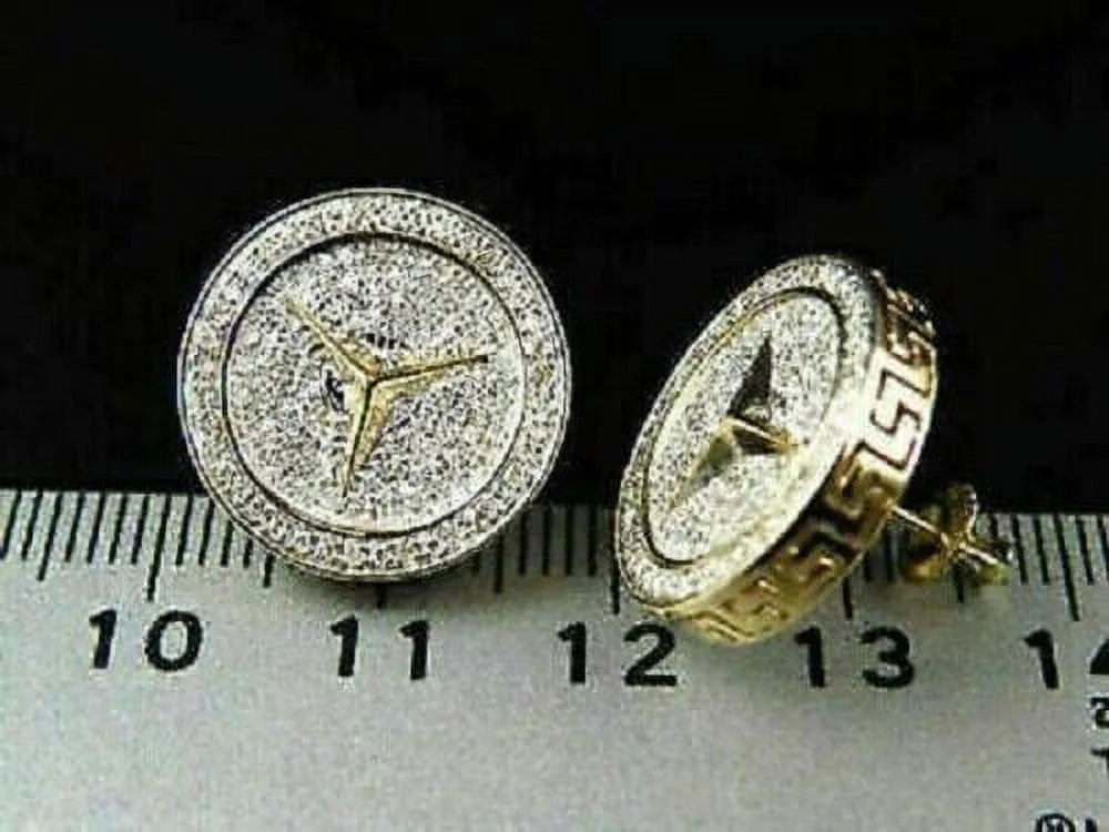 2Ct Round Cut Lab Created Diamond Cluster Stud Earrings 925 Sterling Silver Z175187