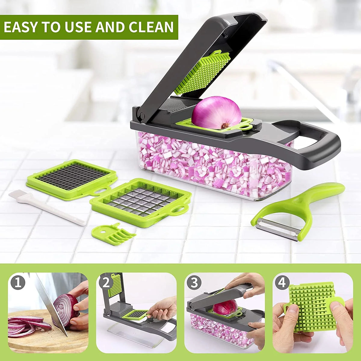 13-in-1 Vegetable & Fruit Chopper with Colander Container T41275