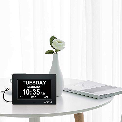 7 Inch Calendar Clock with Auto Dimmable Display T731223