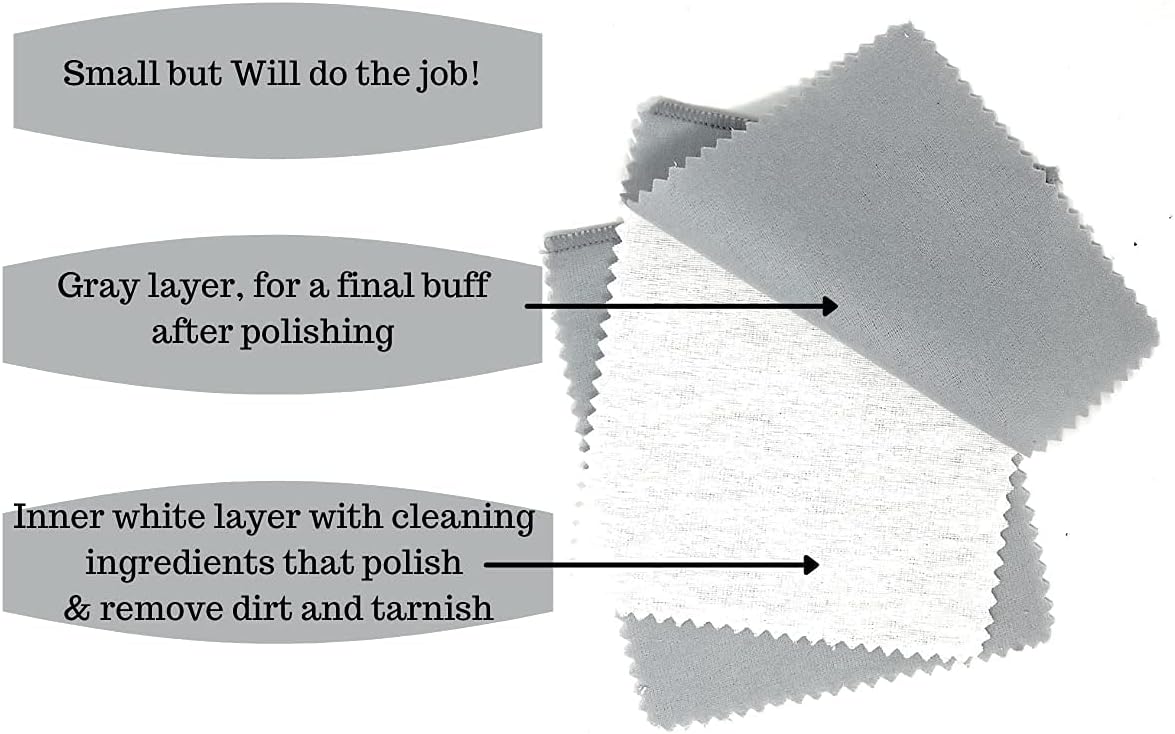 Jewelry Cleaner with Polishing Cloth, Basket and Brush, Pack of 2 P166