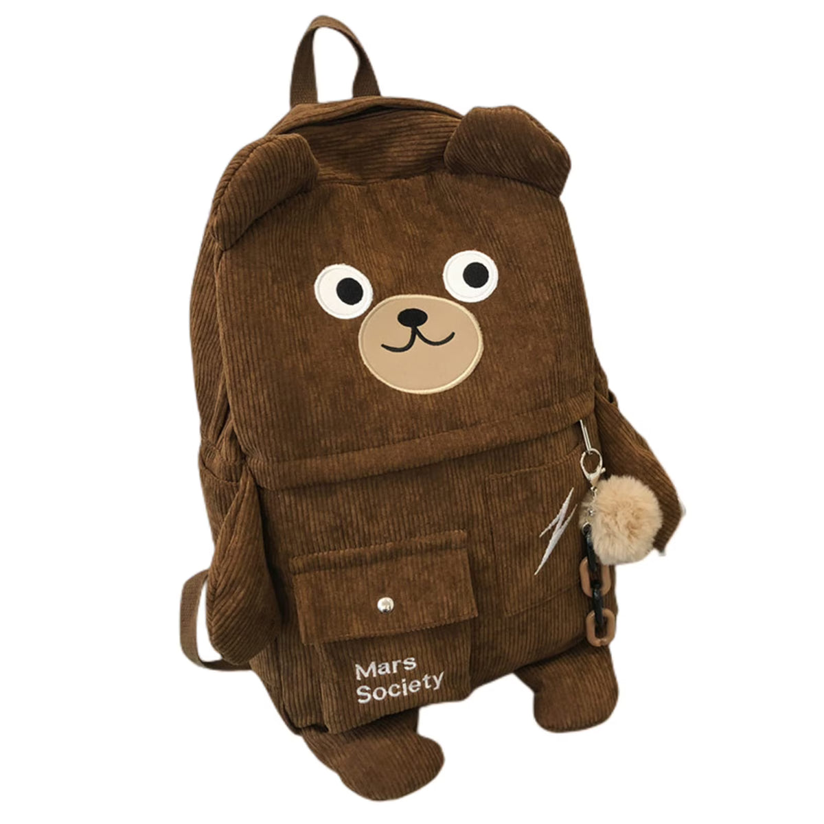 Corduroy Backpack Schoolbag G530853