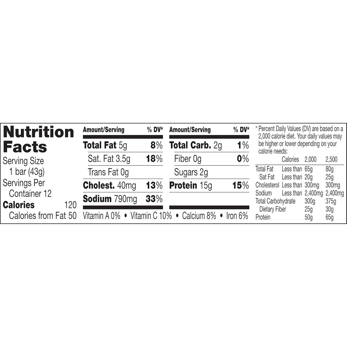 Venison Sea Salt & Pepper Bars 12 count F174