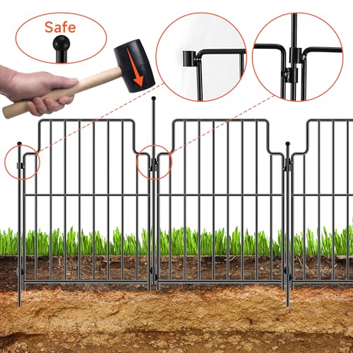 21in x10.83ft Rustproof Metal Garden Fence T67175