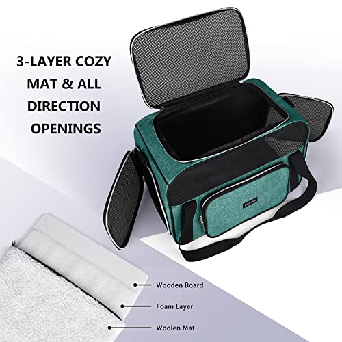 Green Soft Sided Pet Travel Carrier V64610