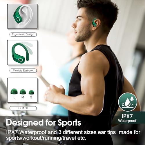 Wireless Earbuds Bluetooth 5.4 with Earhooks, IPX7 Waterproof U165922