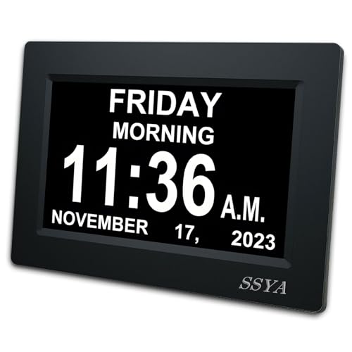 7 Inch Calendar Clock with Auto Dimmable Display T731223