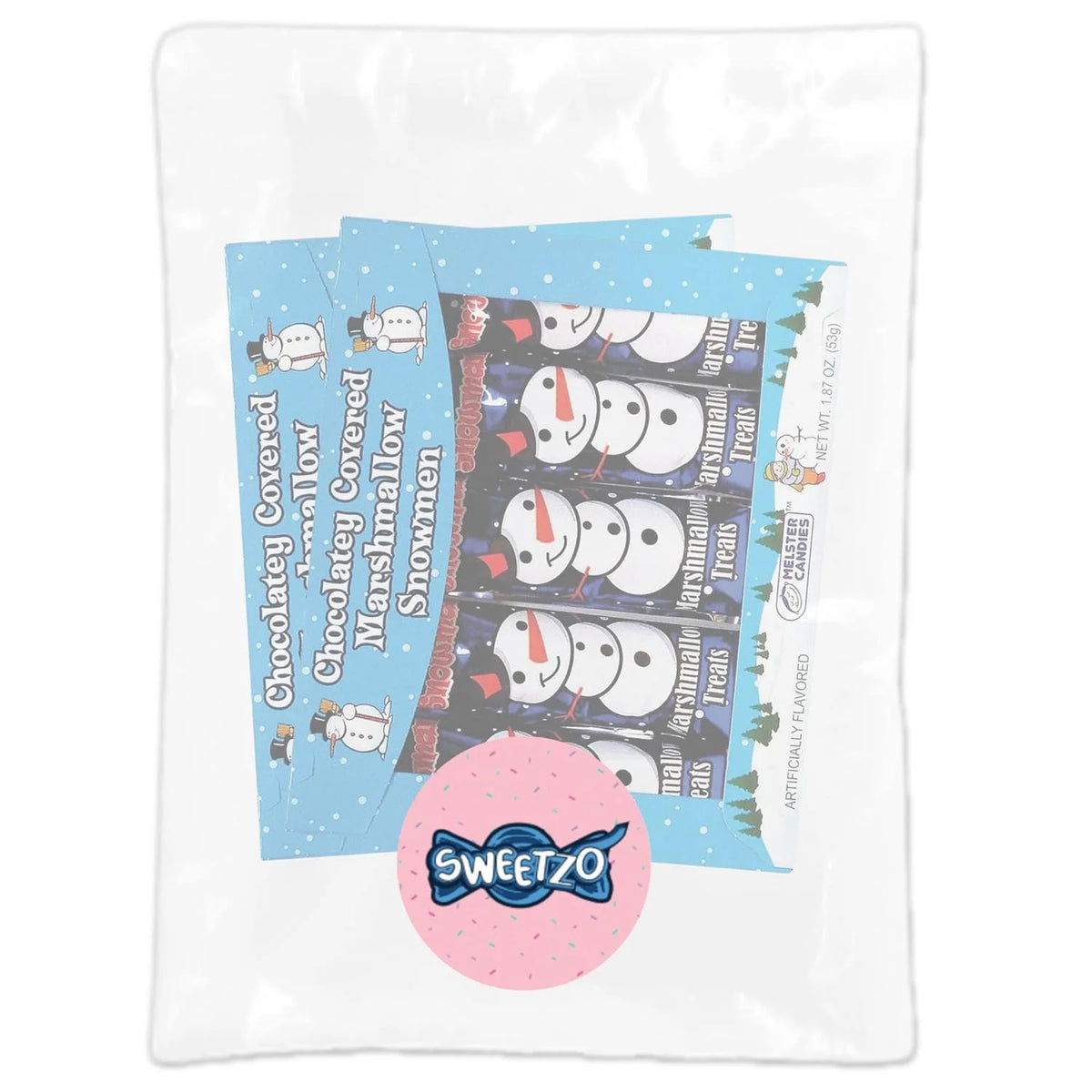 2 Pack 1.87 oz Chocolate Covered Marshmallow Snowmen V435
