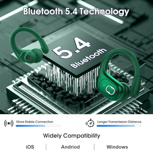 Wireless Earbuds Bluetooth 5.4 with Earhooks, IPX7 Waterproof U165922