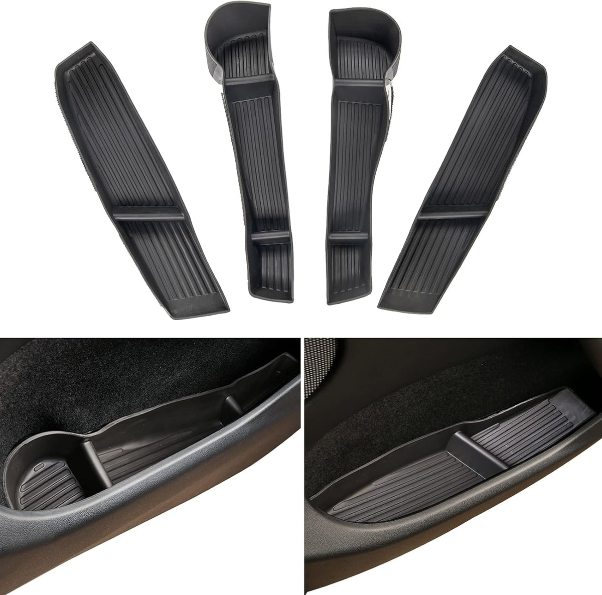 Car Door Side Storage Box Tray Organizer Pack of 2 V978312