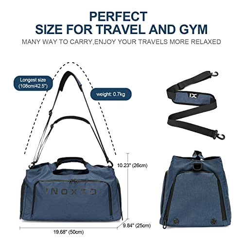 Waterproof Sports Travel Duffel Bag with Wet Pocket & Shoes Compartment C26339