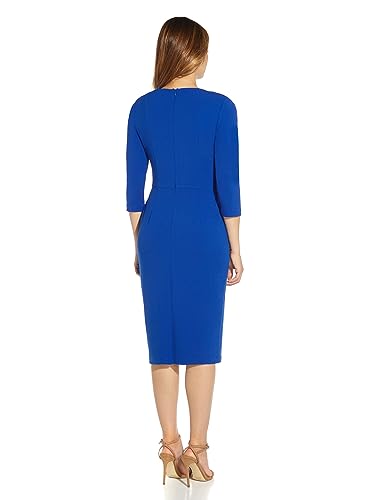 Knit Crepe Tie Waist Sheath O535648