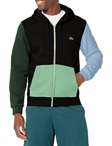 Mens Classic Fit Colorblock Zip Up Hoodie Y782