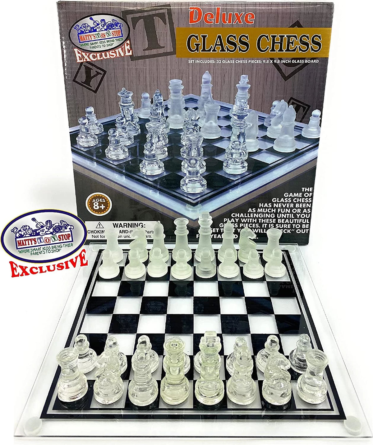 Small Glass Chess Set L2119