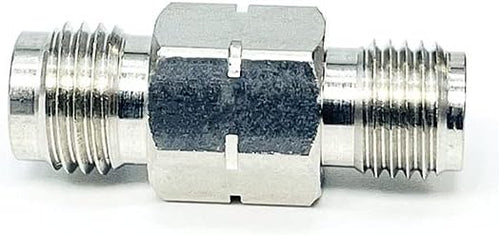 1.85 mm Female to SMA Female Microwave Adapter, DC to 26.5 GHz, 50 Ohm, Stainless Steel Body X2051