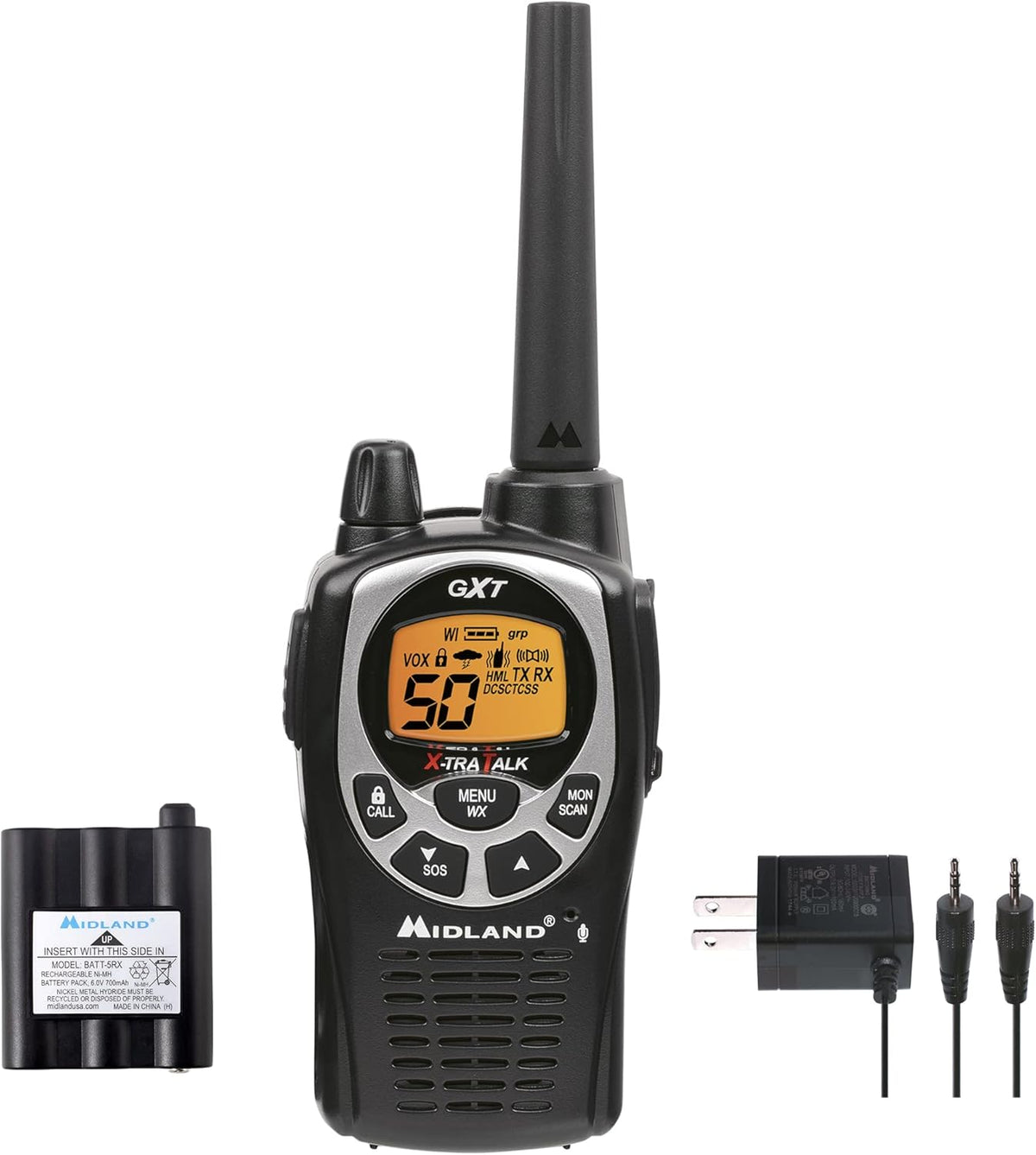 50 Channel GMRS Two-Way Radio Walkie Talkie, Mossy Oak Camo, 2-Pack Z332676