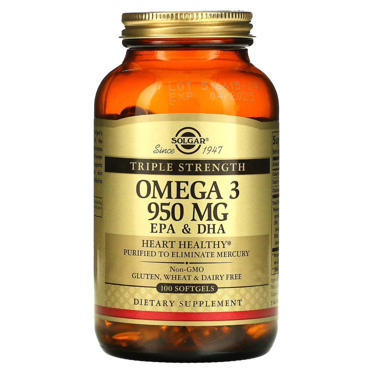 Omega 3 950 mg 100 Softgels I497