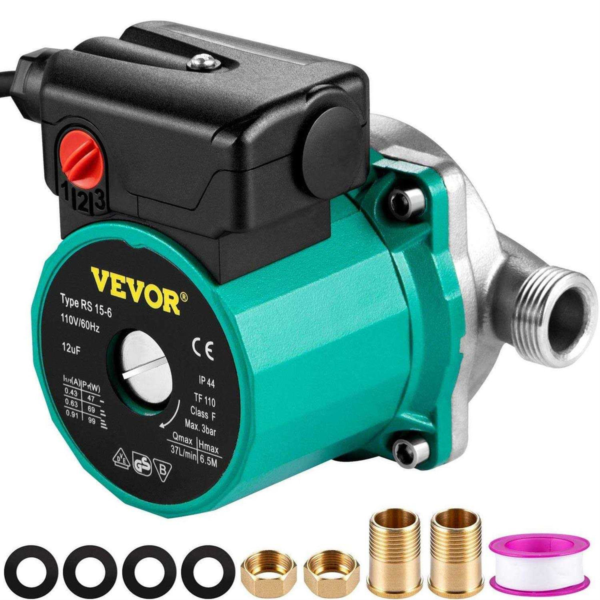 93W 110V NPT 3/4 Brass Hot Water Circulating Pump Z46623