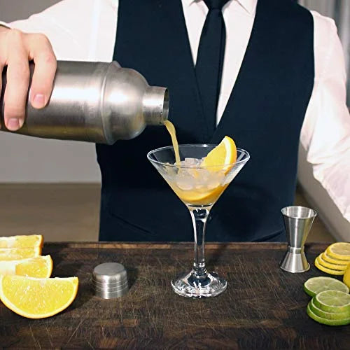 24oz Cocktail Shaker Set with Double Jiggers & 2 Liquor Pourers Y2598