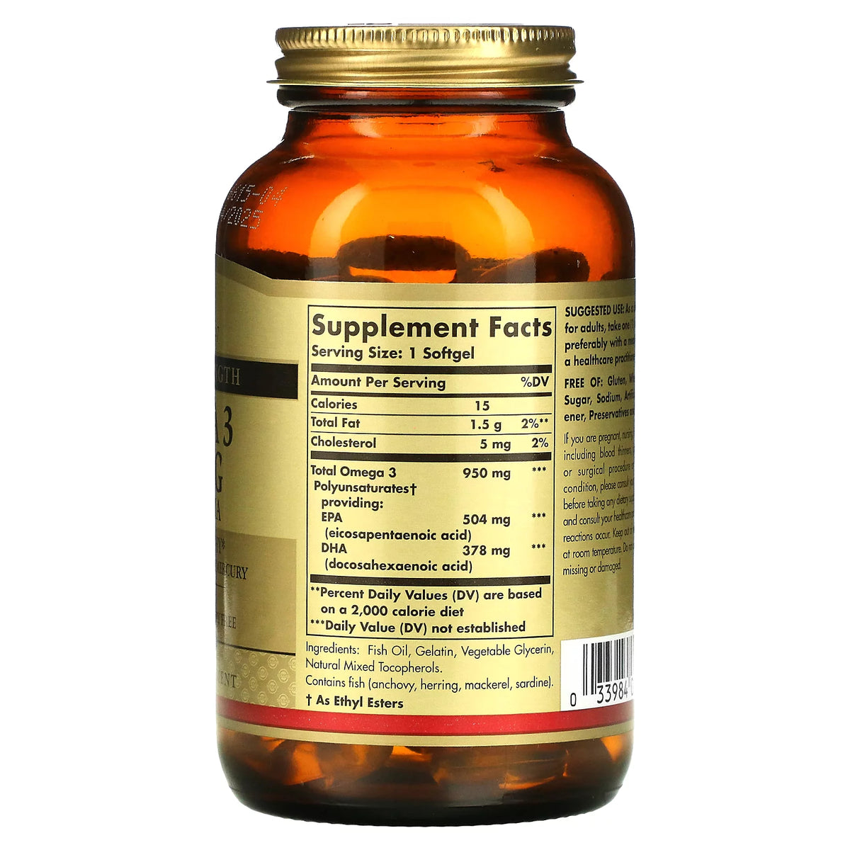 Omega 3 950 mg 100 Softgels I497