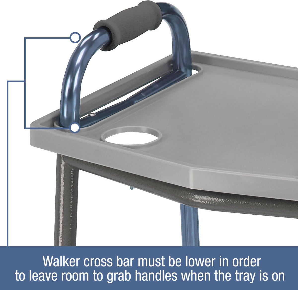 Walker Tray with Cup Holders M376630