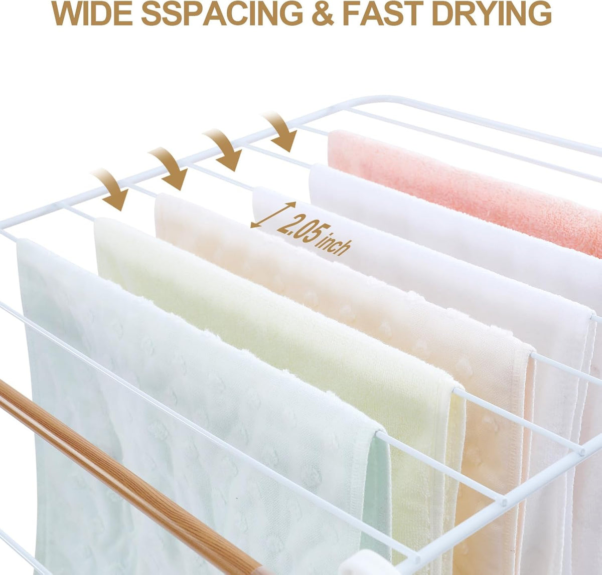 Collapsible Metal Drying Rack with Wheels M55678