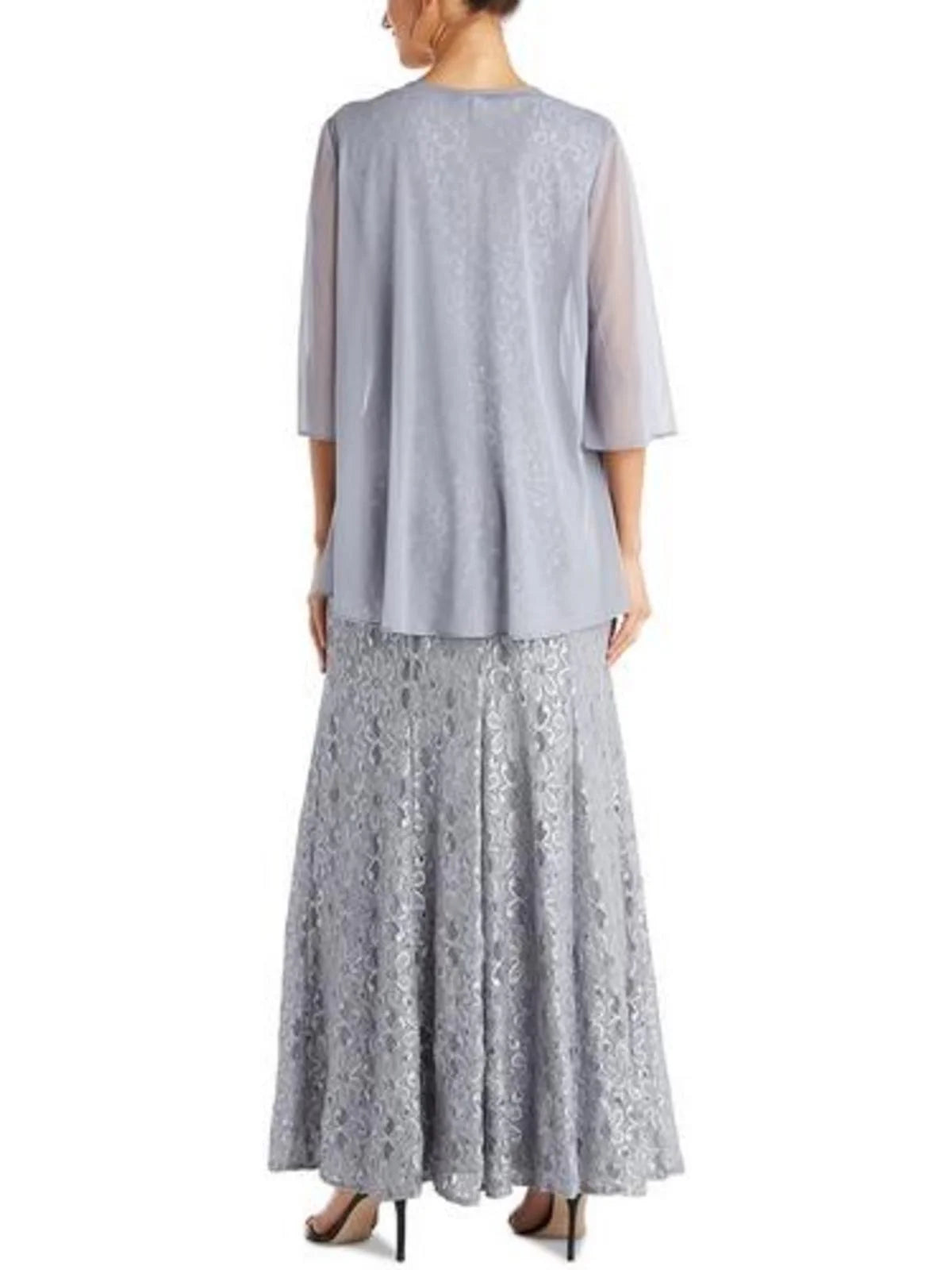Lace Embellished Evening Dress M239