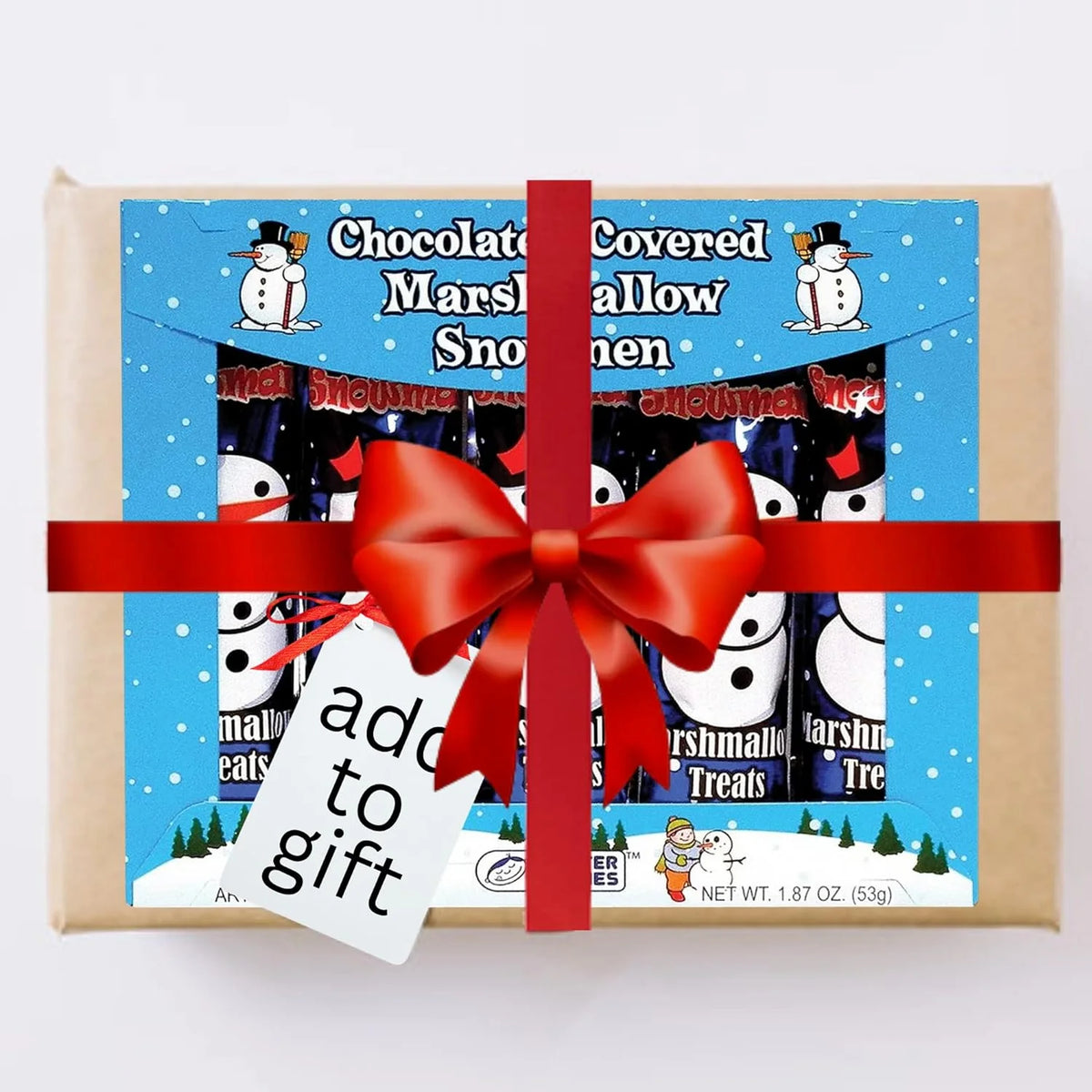 2 Pack 1.87 oz Chocolate Covered Marshmallow Snowmen V435