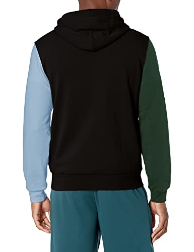 Mens Classic Fit Colorblock Zip Up Hoodie Y782