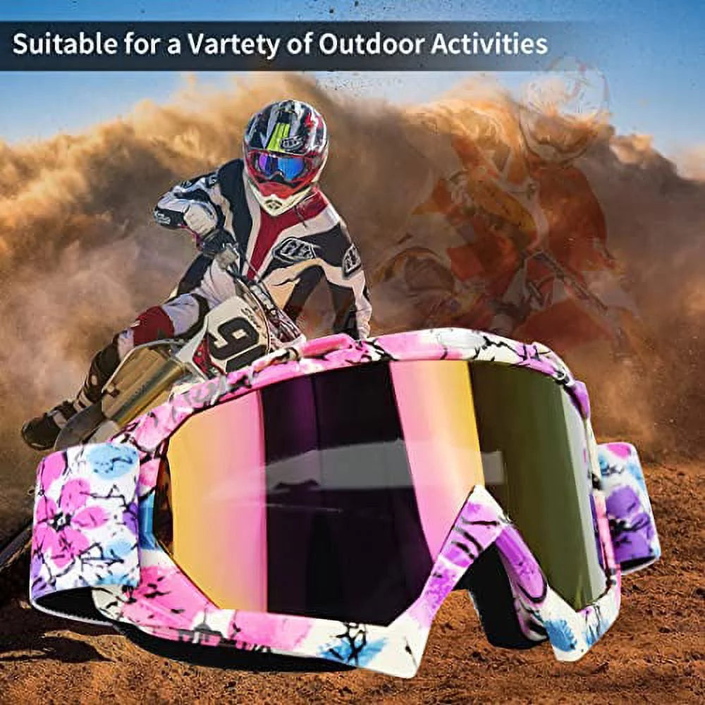 Pink Motocross Motorcycle Goggles K3308