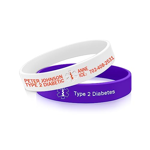 Waterproof Silicone Medical ID Bracelet B48483