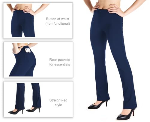 Straight Leg Yoga Dress Pants W385