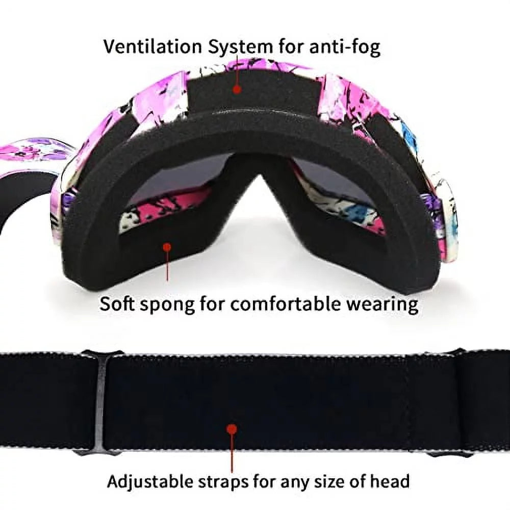 Pink Motocross Motorcycle Goggles K3308