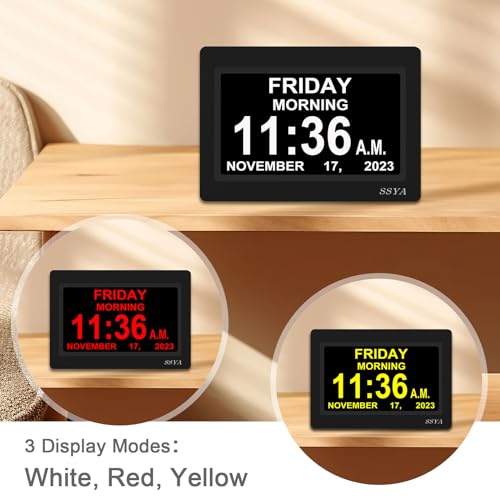 7 Inch Calendar Clock with Auto Dimmable Display T731223
