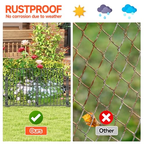 21in x10.83ft Rustproof Metal Garden Fence T67175