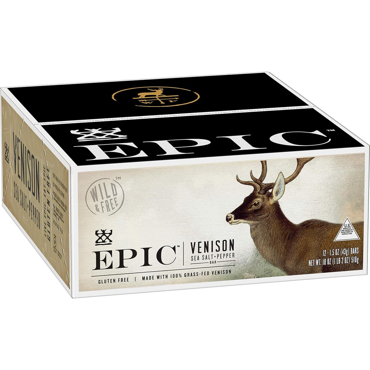 Venison Sea Salt & Pepper Bars 12 count F174