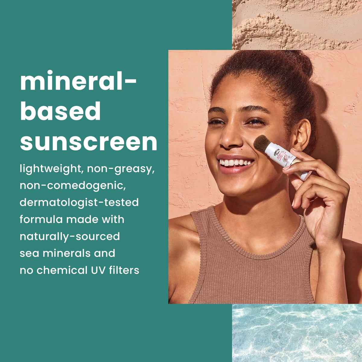 Mineral Powder Sunscreen Brush SPF 30, 0.15oz B67462