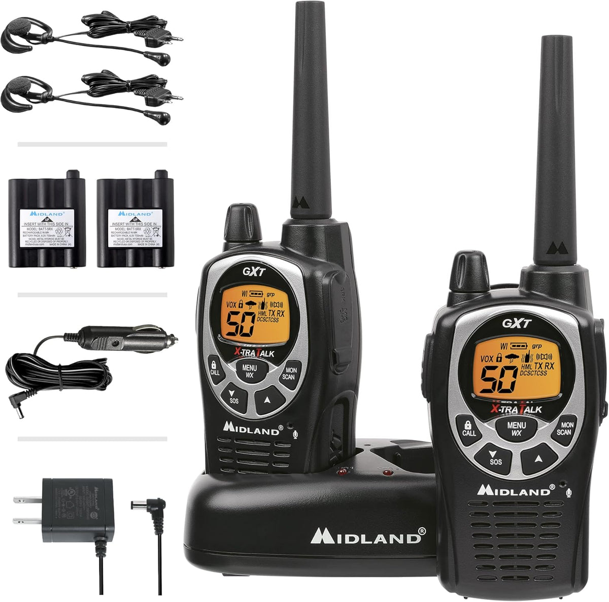 50 Channel GMRS Two-Way Radio Walkie Talkie, Mossy Oak Camo, 2-Pack Z332676