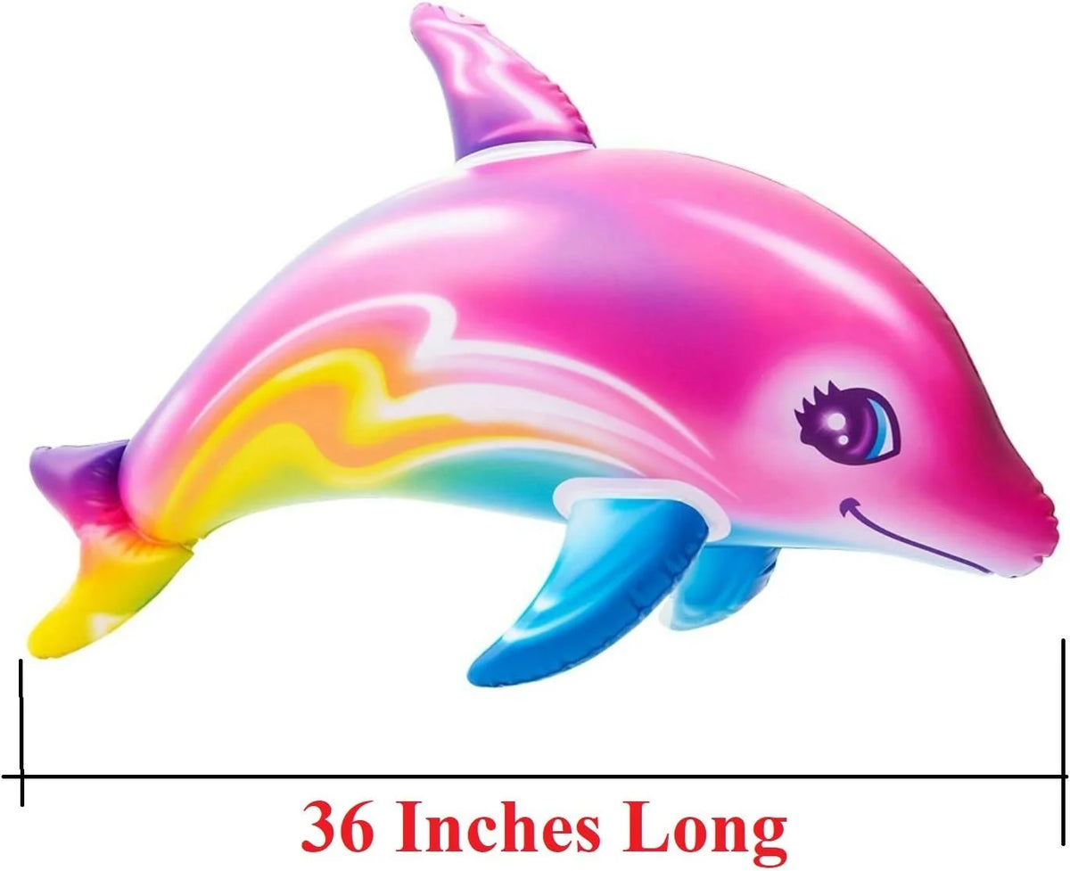 Large 36" Pink Dolphin Inflatable Pool Toy (Set of 2) B6468