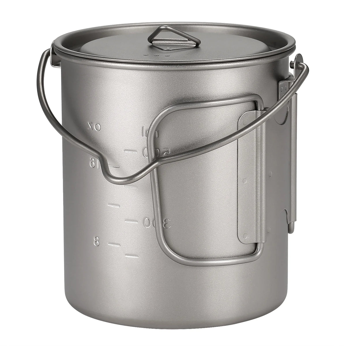 750ml Titanium Pot with Lid and Foldable Handle F502867
