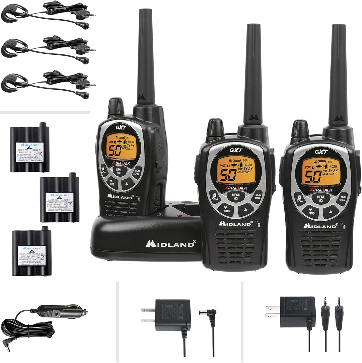 50 Channel GMRS Two-Way Radio Walkie Talkie, Mossy Oak Camo, 2-Pack Z332676