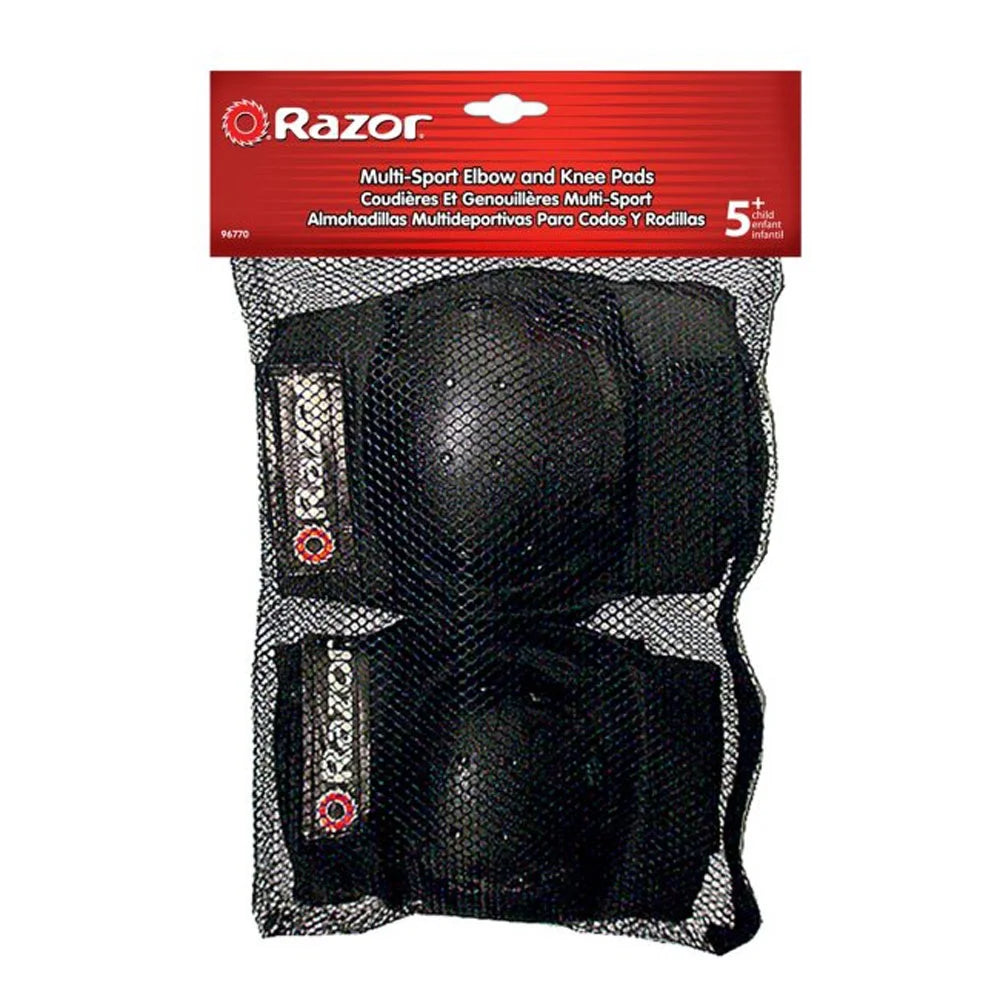 Black Multi Sport Elbow & Knee Pad Protective Gear Set B493