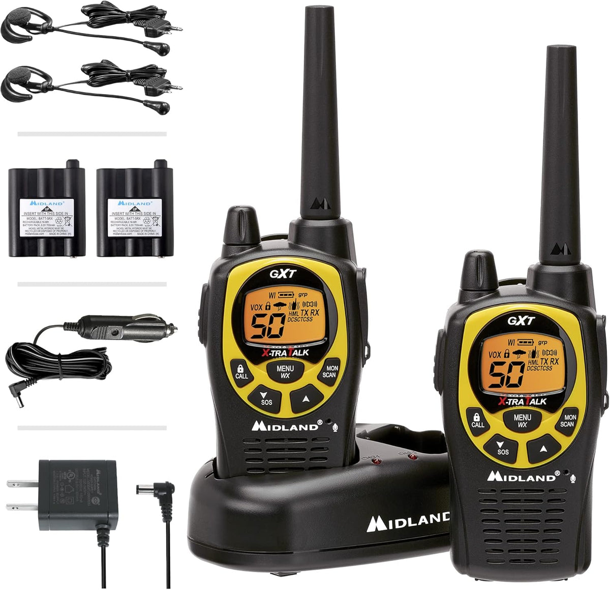 50 Channel GMRS Two-Way Radio Walkie Talkie, Mossy Oak Camo, 2-Pack Z332676